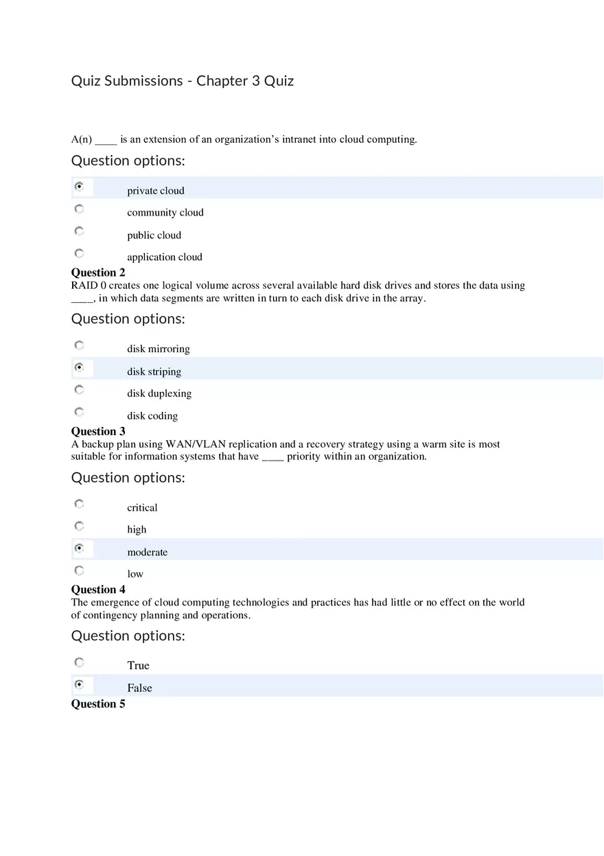 Quiz Submissions - Chapter 3 - Page 1