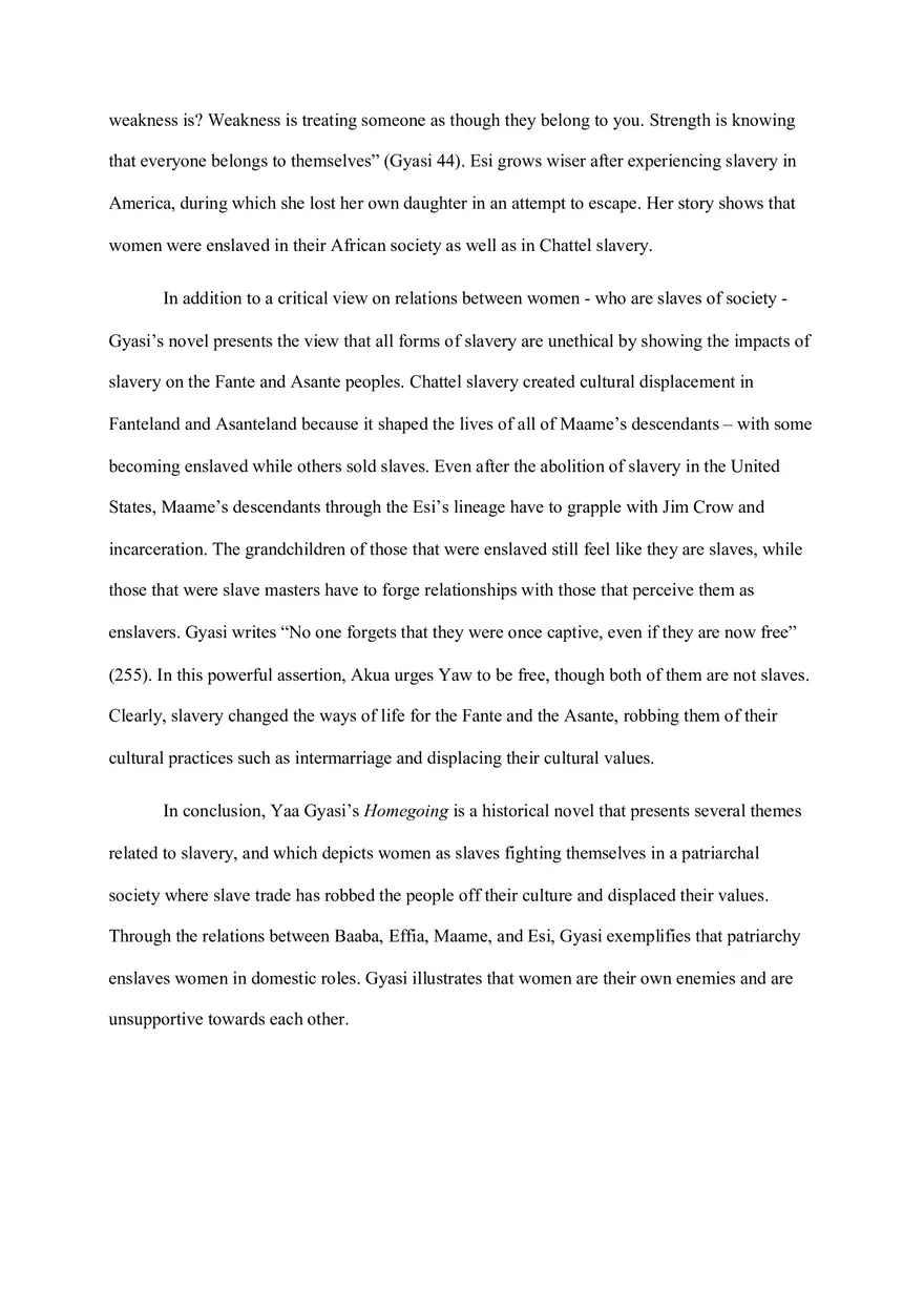 Homegoing Essay - Page 2