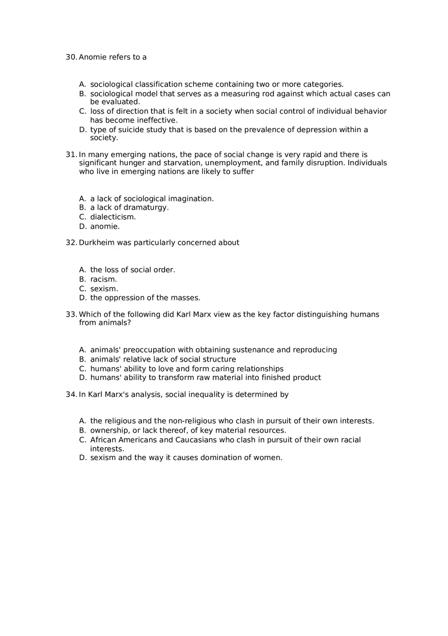 Chapter 01 The Sociological Imagination Answer Key Part 1 - Page 7