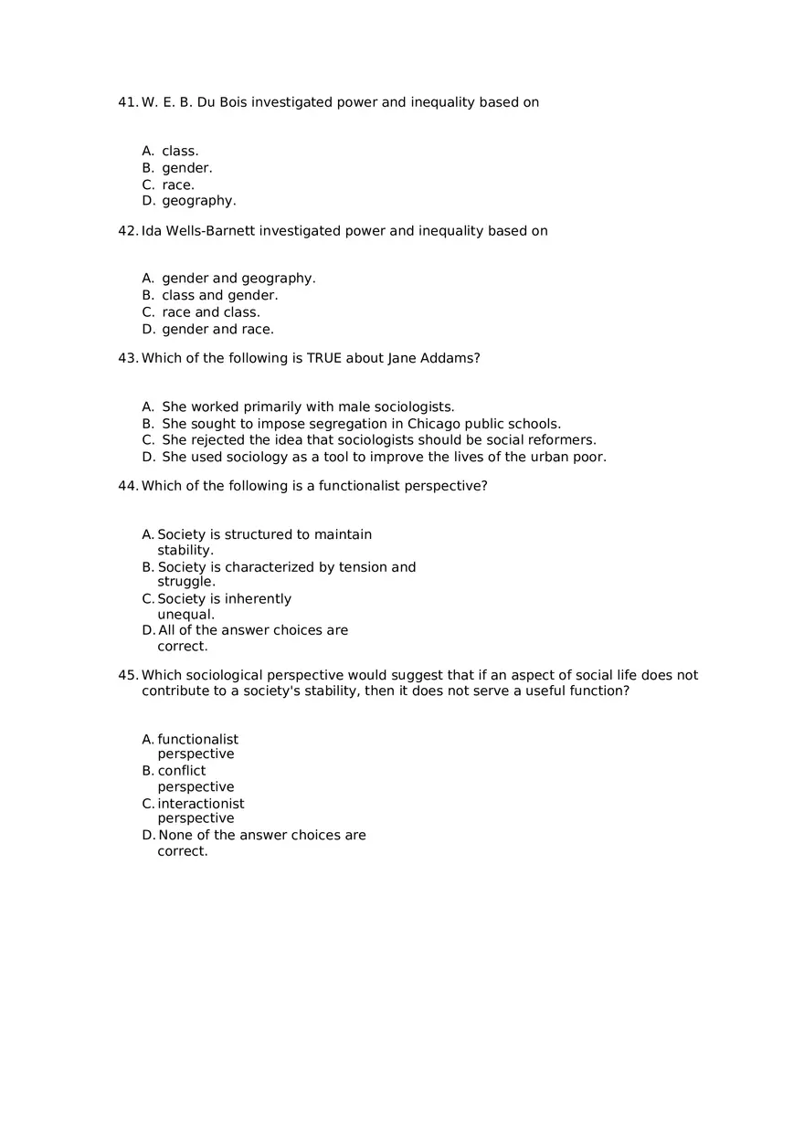 Chapter 01 The Sociological Imagination Answer Key Part 1 - Page 9