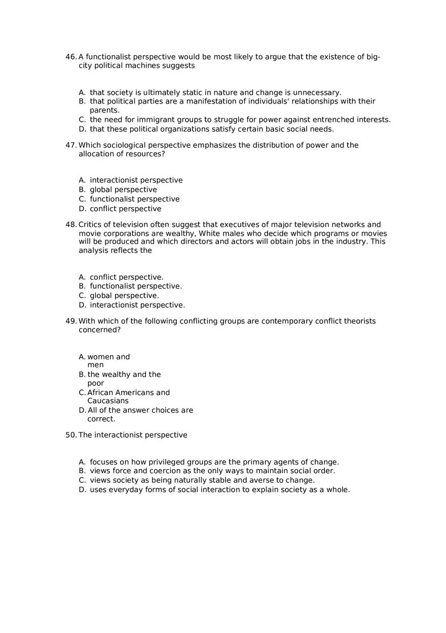 Chapter 01 The Sociological Imagination Answer Key Part 1 - Page 10