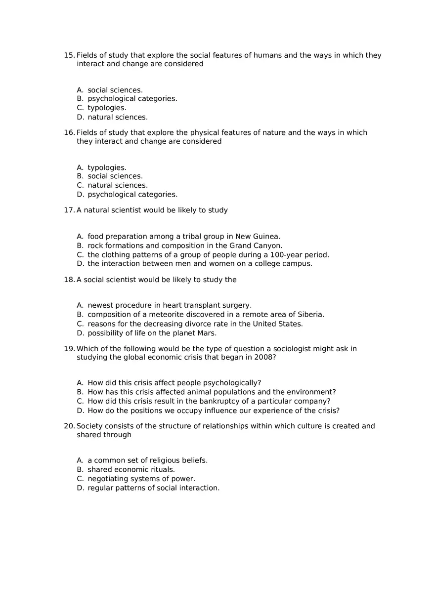 Chapter 01 The Sociological Imagination Answer Key Part 1 - Page 4