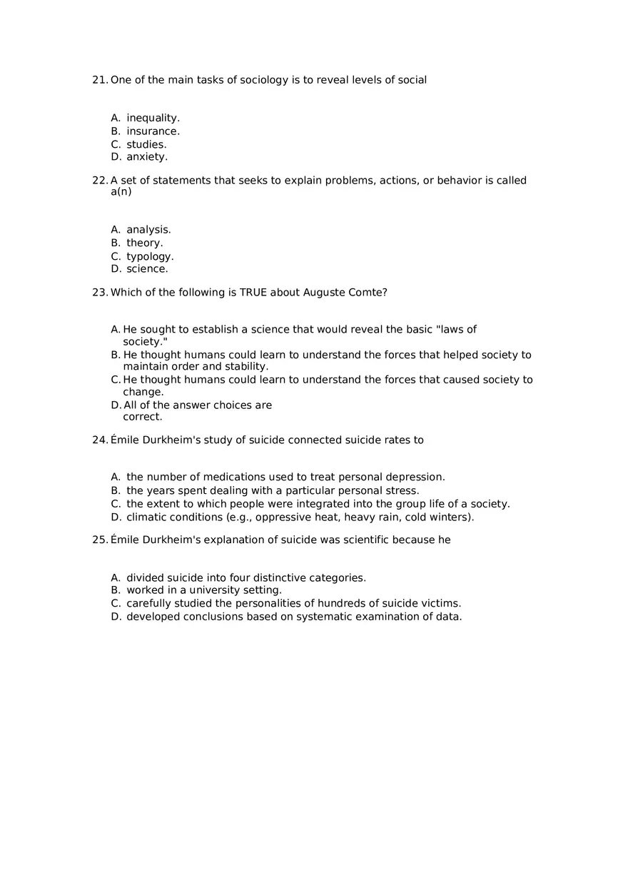 Chapter 01 The Sociological Imagination Answer Key Part 1 - Page 5