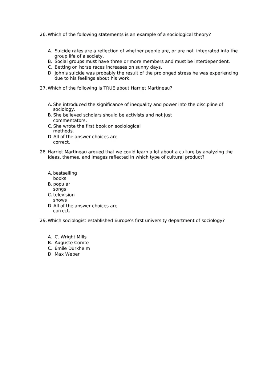 Chapter 01 The Sociological Imagination Answer Key Part 1 - Page 6