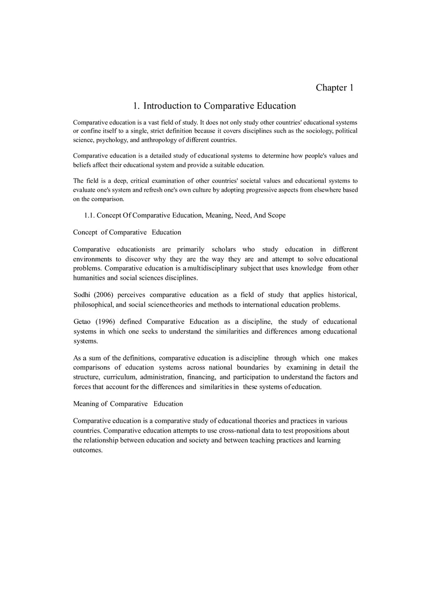 Introduction to Comparative Education - Page 1