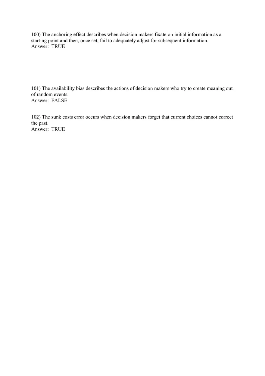 Managers as Decision Makers Part 3 - Page 7