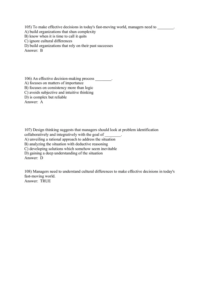 Managers as Decision Makers Part 3 - Page 9