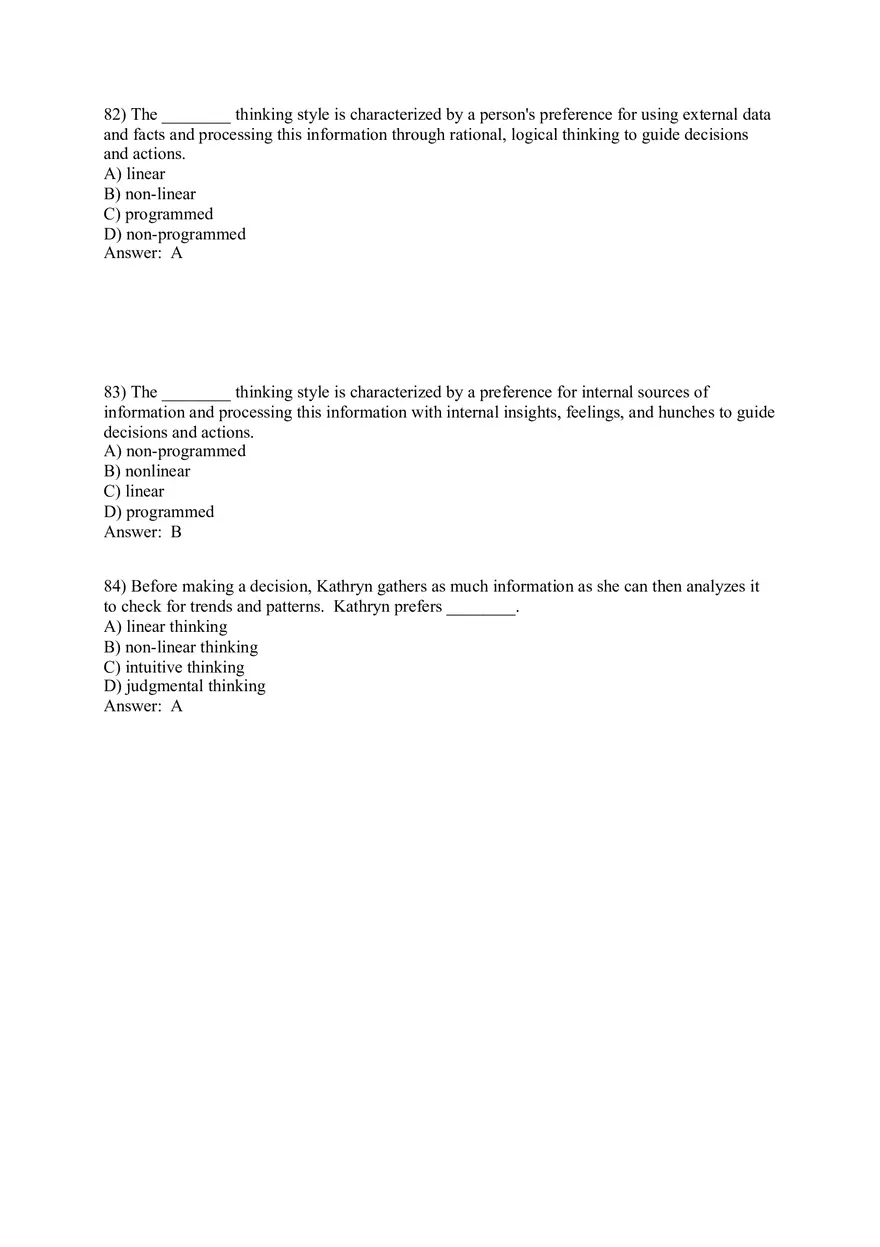 Managers as Decision Makers Part 3 - Page 1