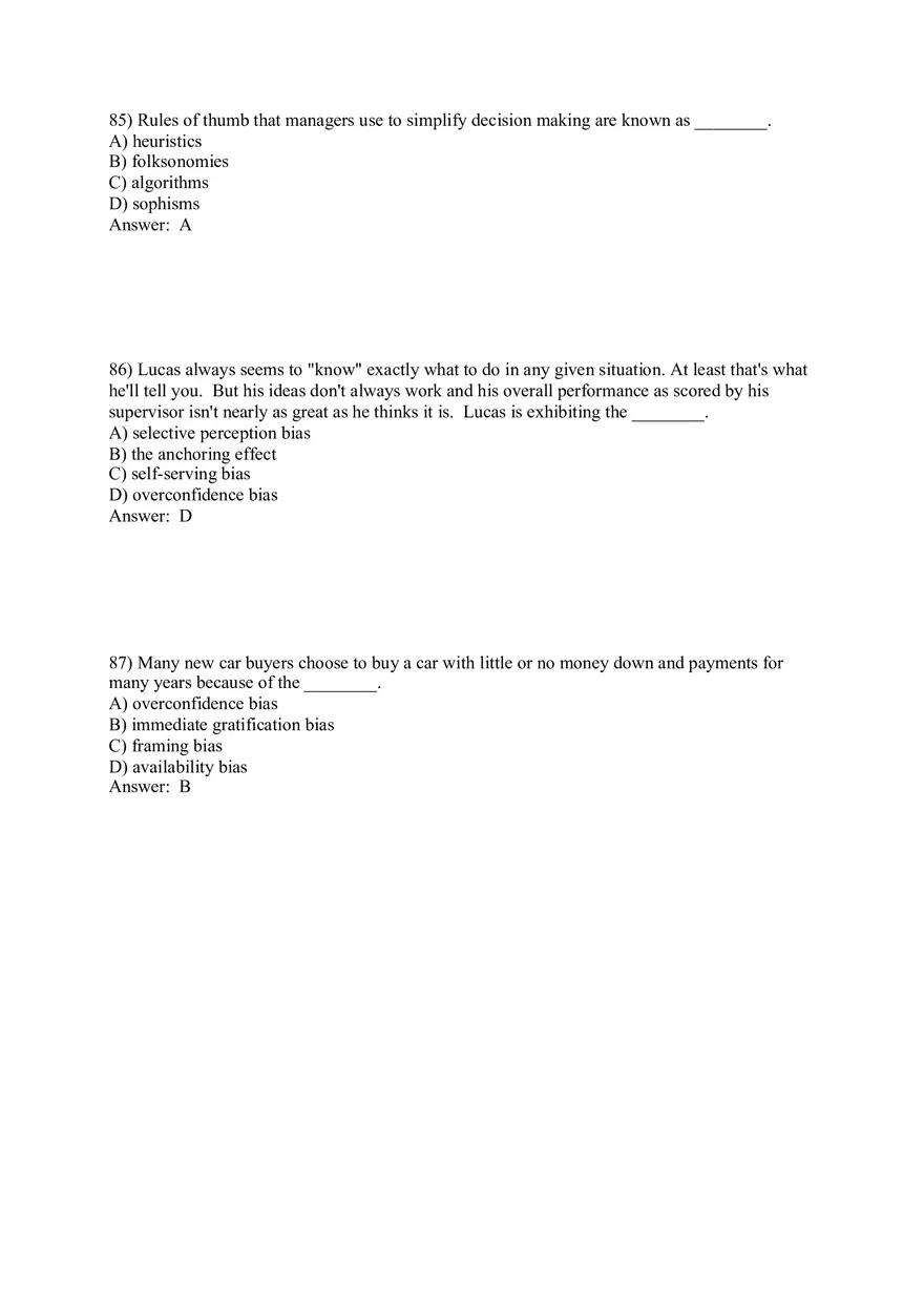 Managers as Decision Makers Part 3 - Page 2