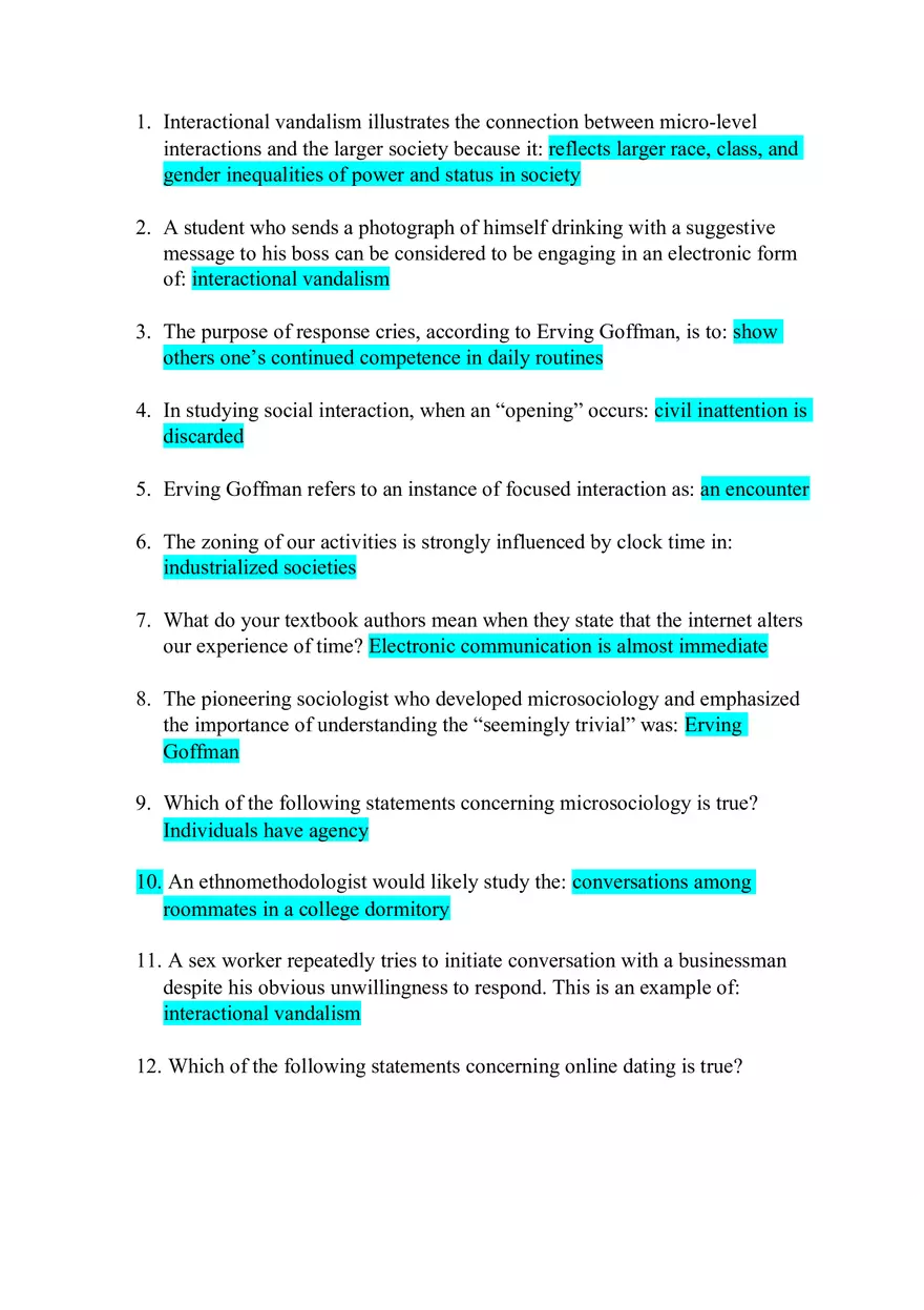 General Sociology Interactional Vandalism - Page 1