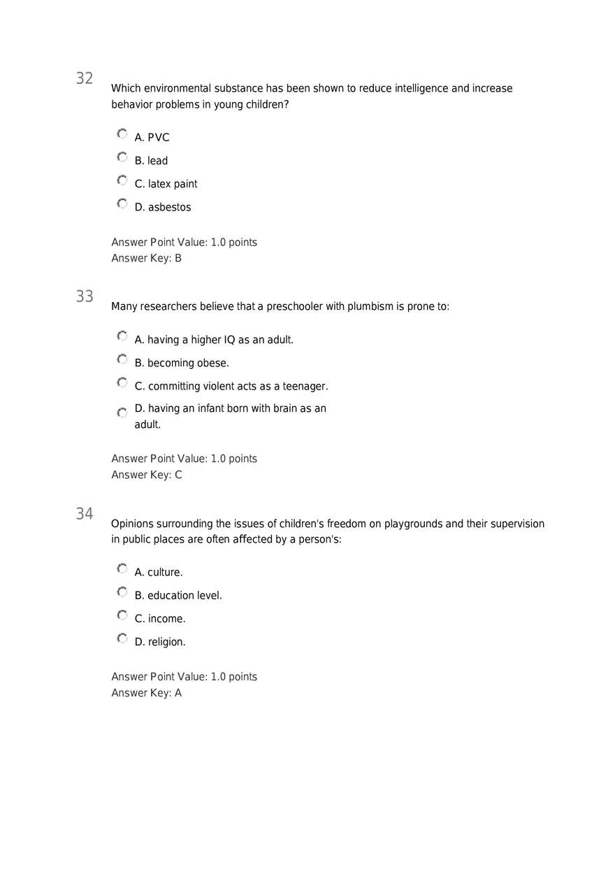 Early Childhood - Body and Mind Answers Part 2 - Page 3