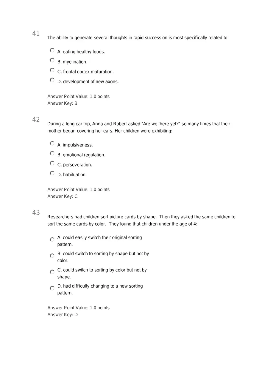 Early Childhood - Body and Mind Answers Part 2 - Page 6