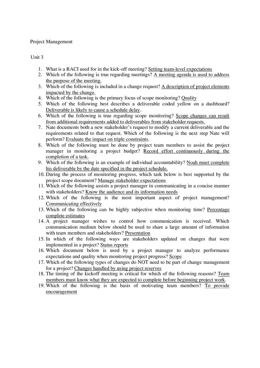 Kick-off Meeting Project Management - Page 1