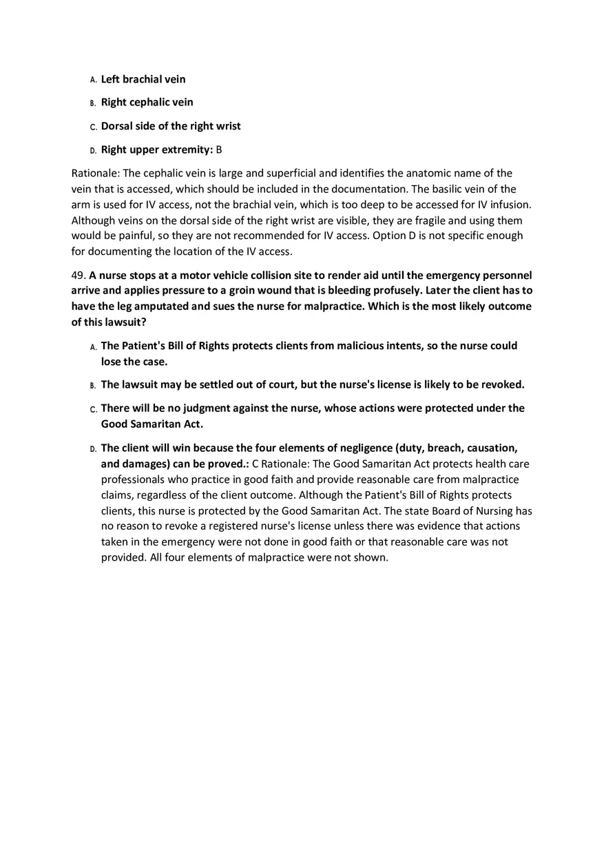Fundamentals Of Nursing Modalities Practicum Answer Key Part 2 - Page 8