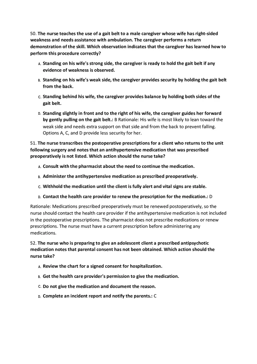 Fundamentals Of Nursing Modalities Practicum Answer Key Part 2 - Page 9