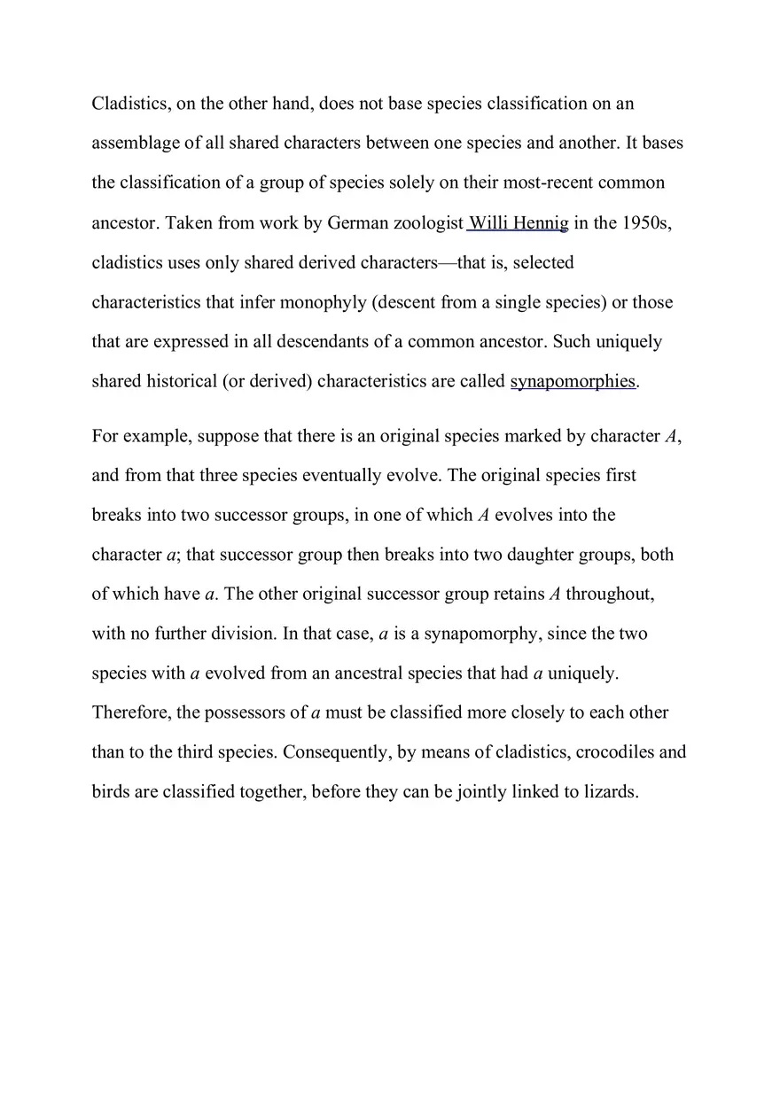 Phenetics Versus Cladistics - Page 2