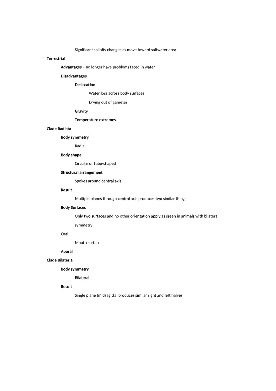Multicellular Eukaryotes Notes From Slides - Page 3