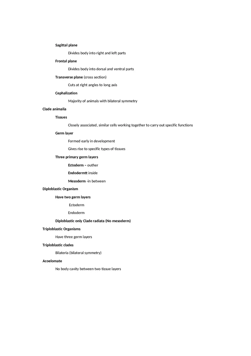 Multicellular Eukaryotes Notes From Slides - Page 4