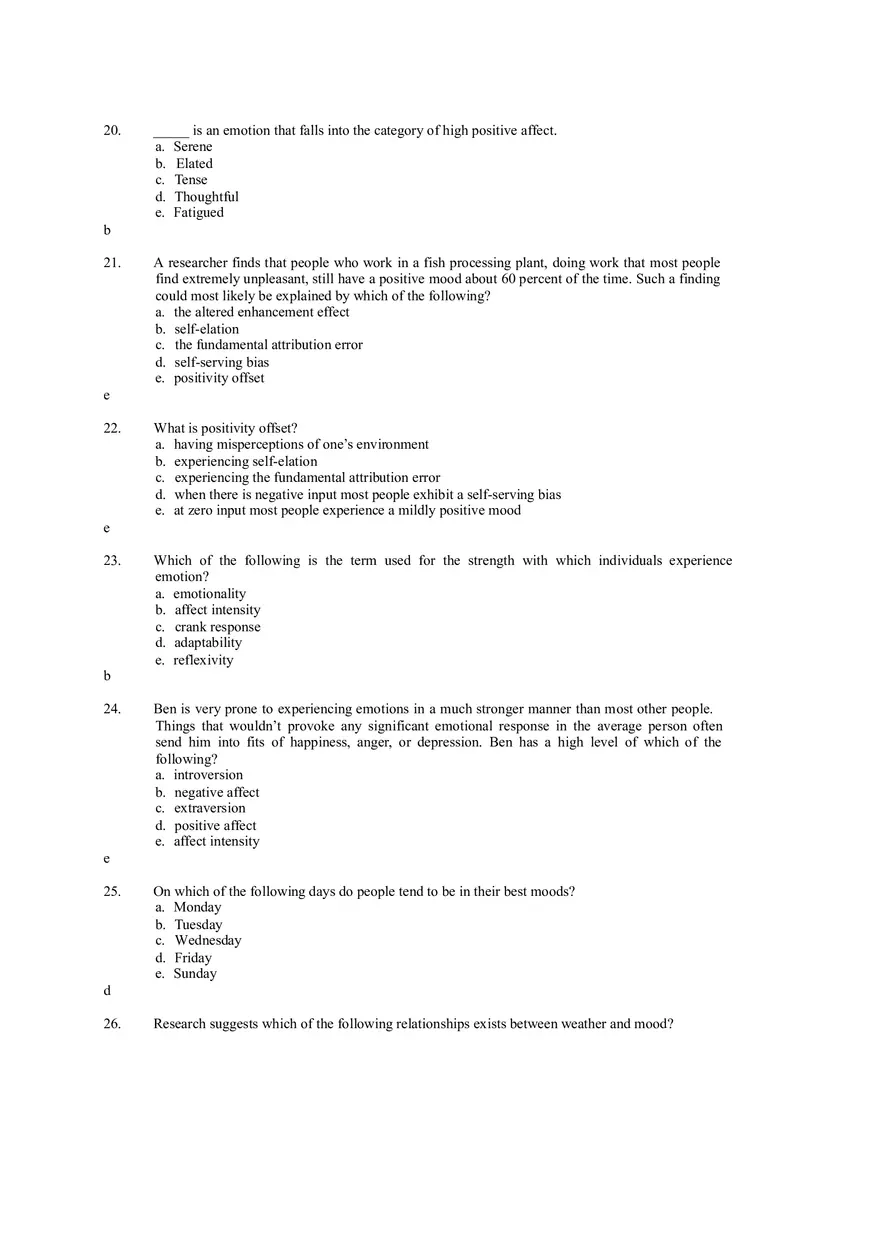 Emotions and Moods Answer Key - Page 12