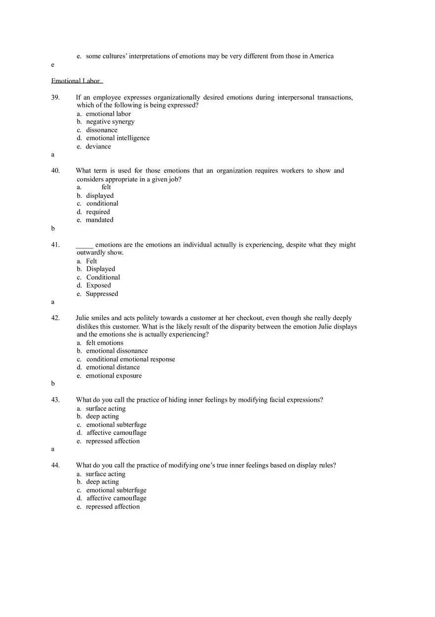 Emotions and Moods Answer Key - Page 15