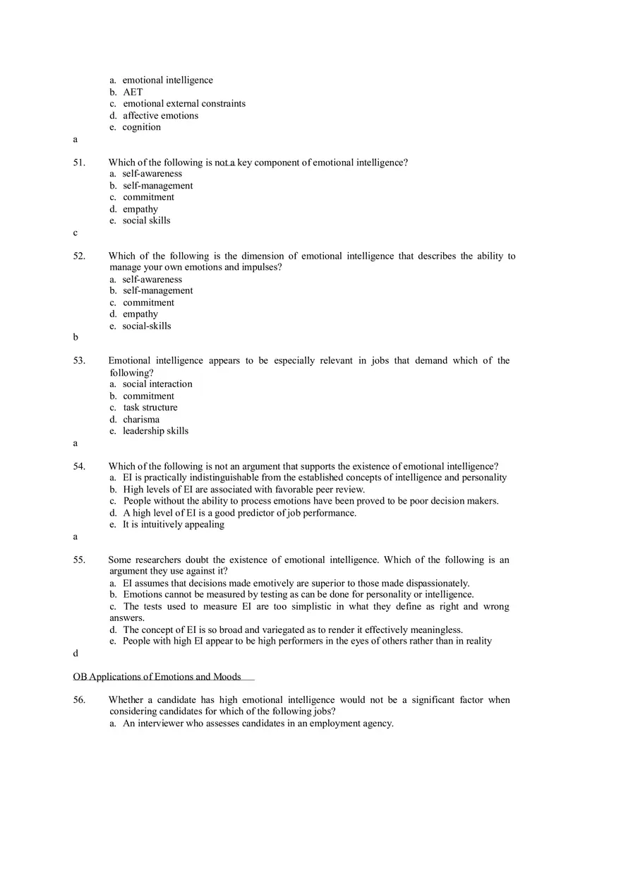 Emotions and Moods Answer Key - Page 17
