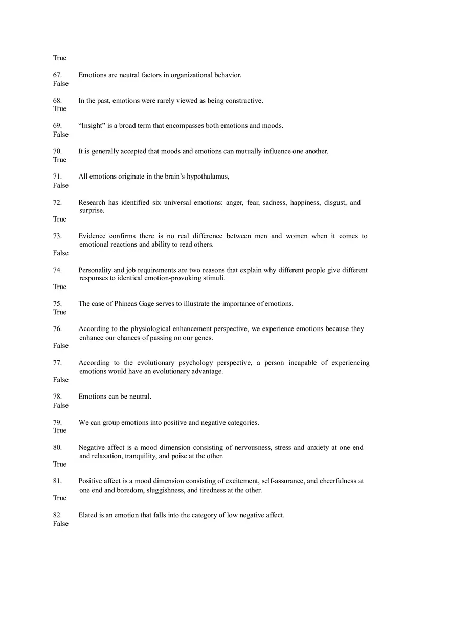 Emotions and Moods Answer Key - Page 3