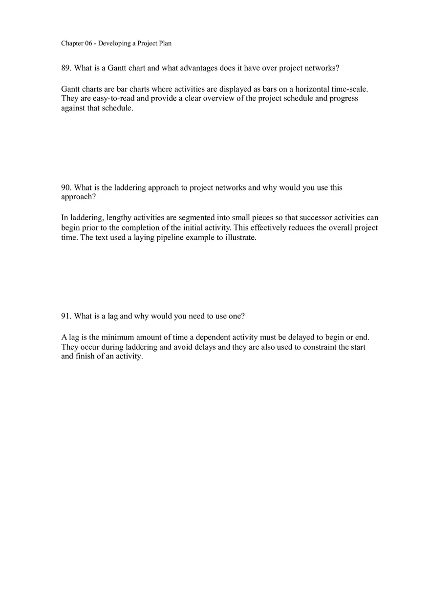 Chapter 06 - Developing a Project Plan Answer Key 3 - Page 8