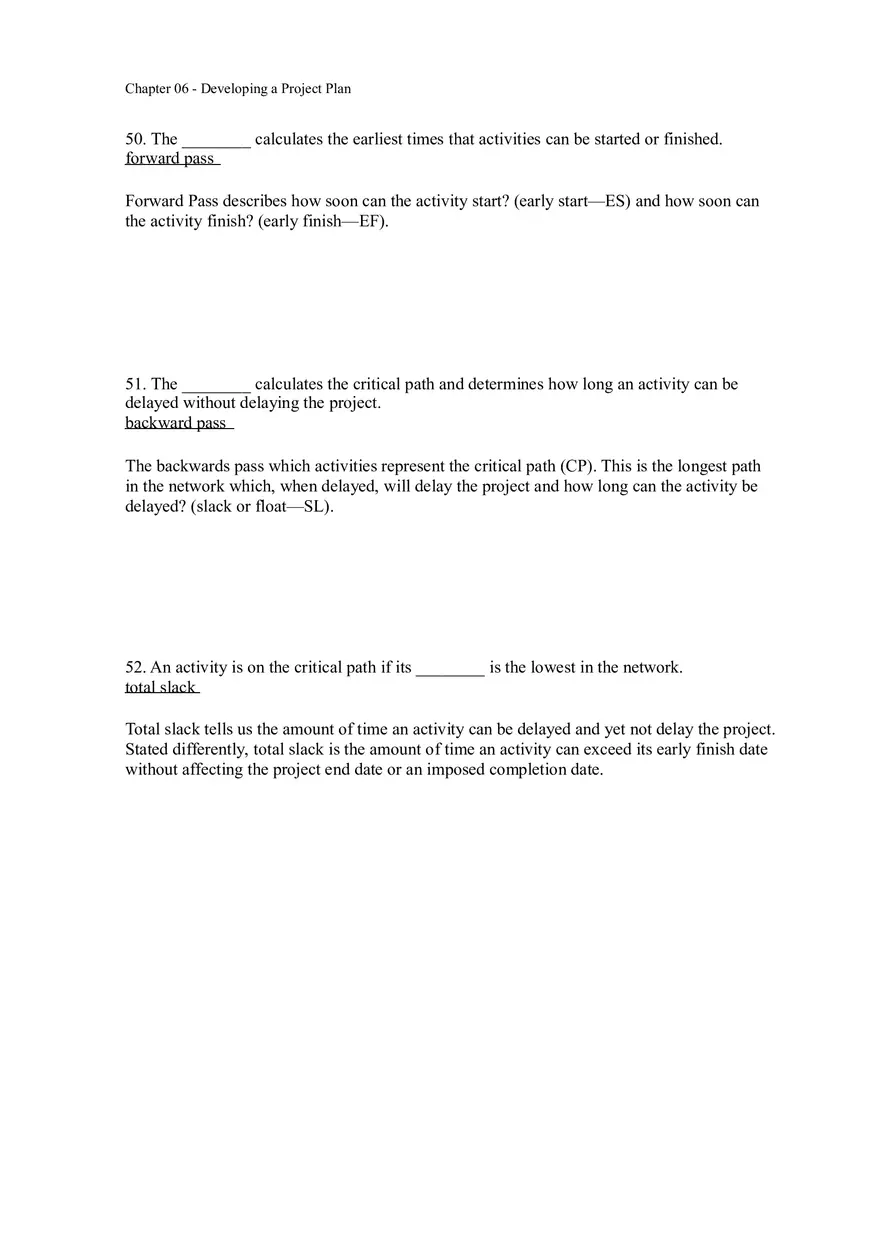 Chapter 06 - Developing a Project Plan Answer Key 3 - Page 10