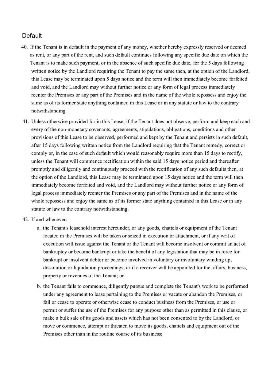 Sample Commercial Lease Agreement Part 2 - Page 1