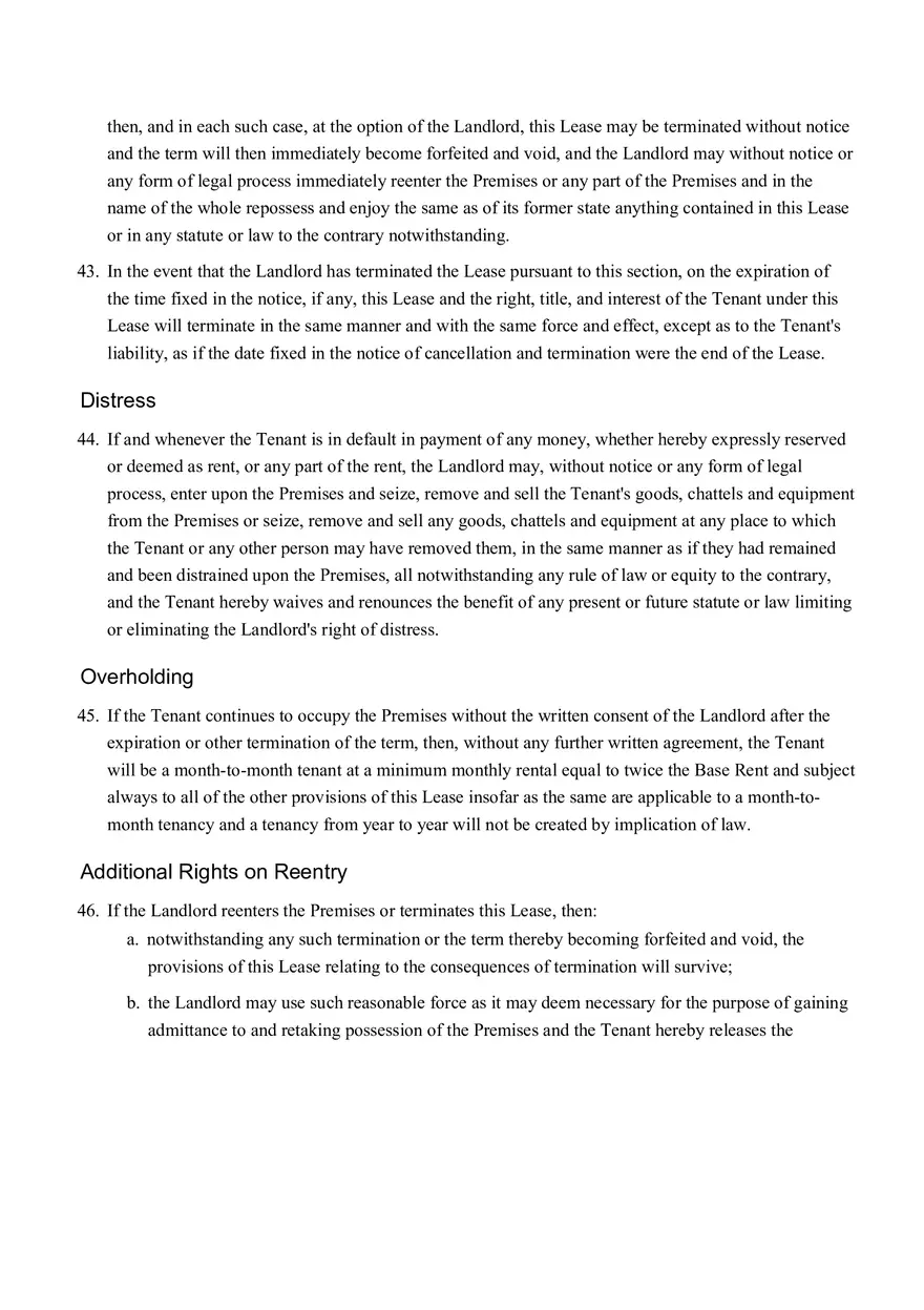 Sample Commercial Lease Agreement Part 2 - Page 2