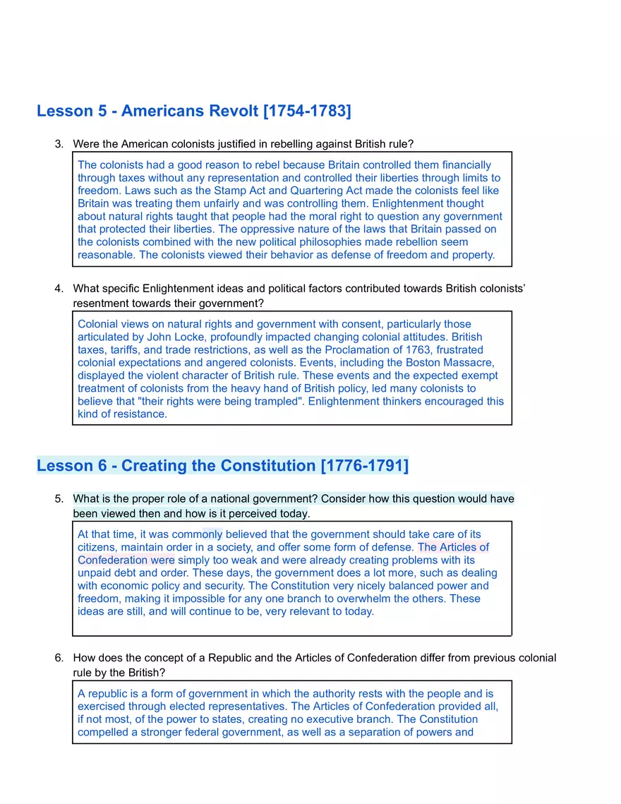 Unit 1 - Establishing an American Republic 2025 - Page 7