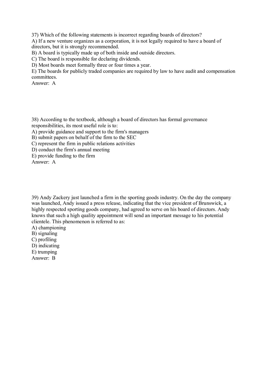 Building a New Venture Team Answer Key 2 - Page 2