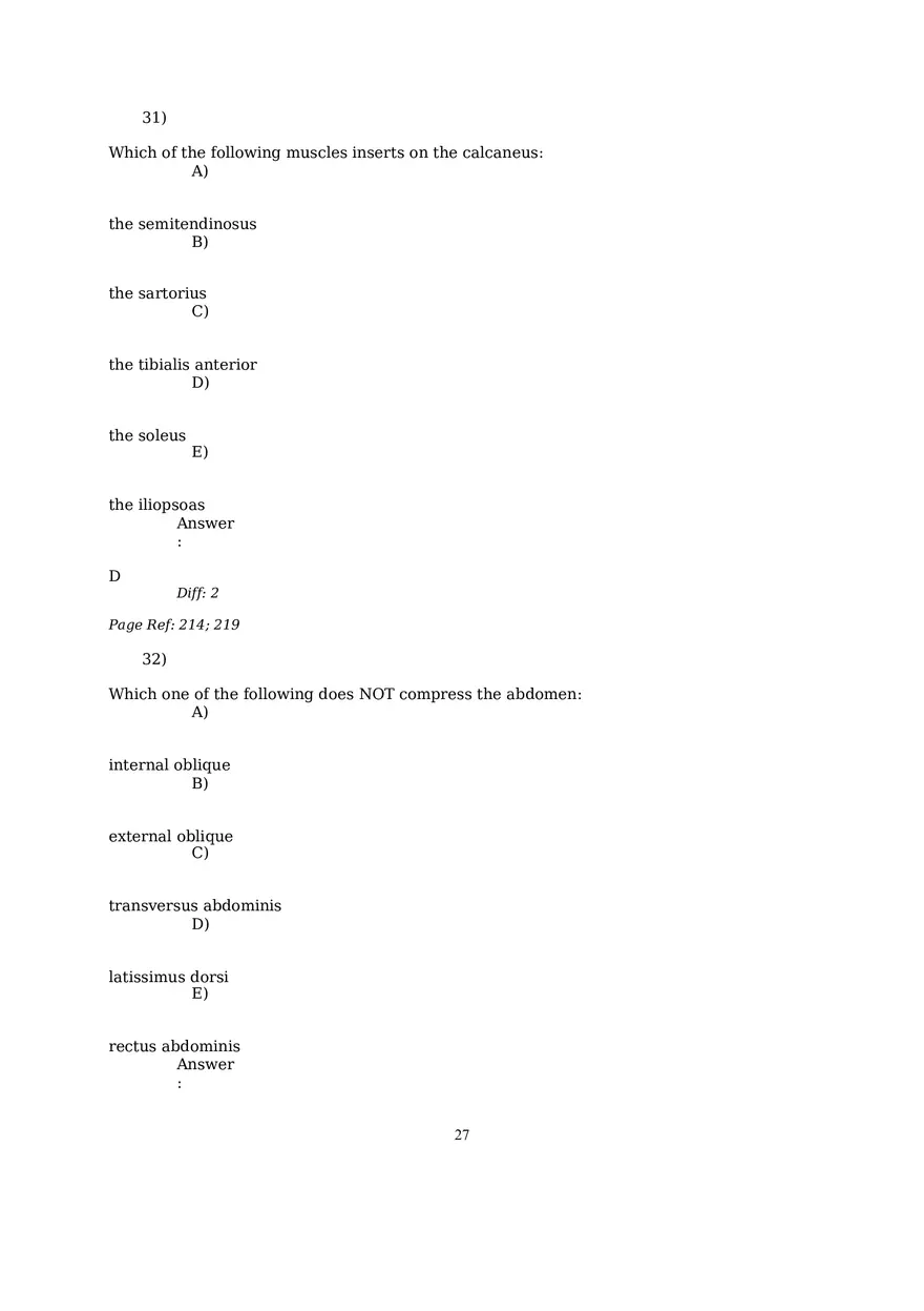 The Muscular System Questions and Answers (22-35) - Page 7