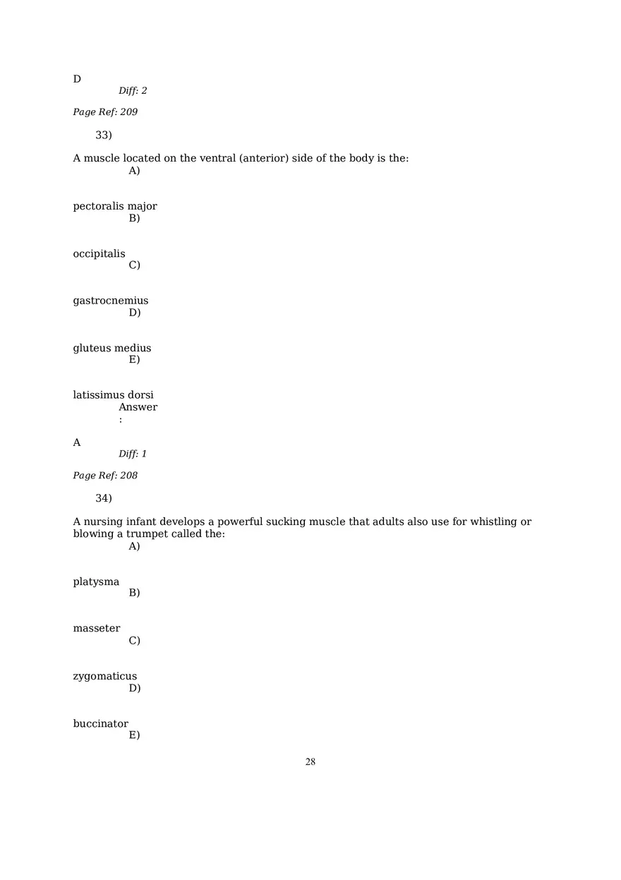 The Muscular System Questions and Answers (22-35) - Page 8