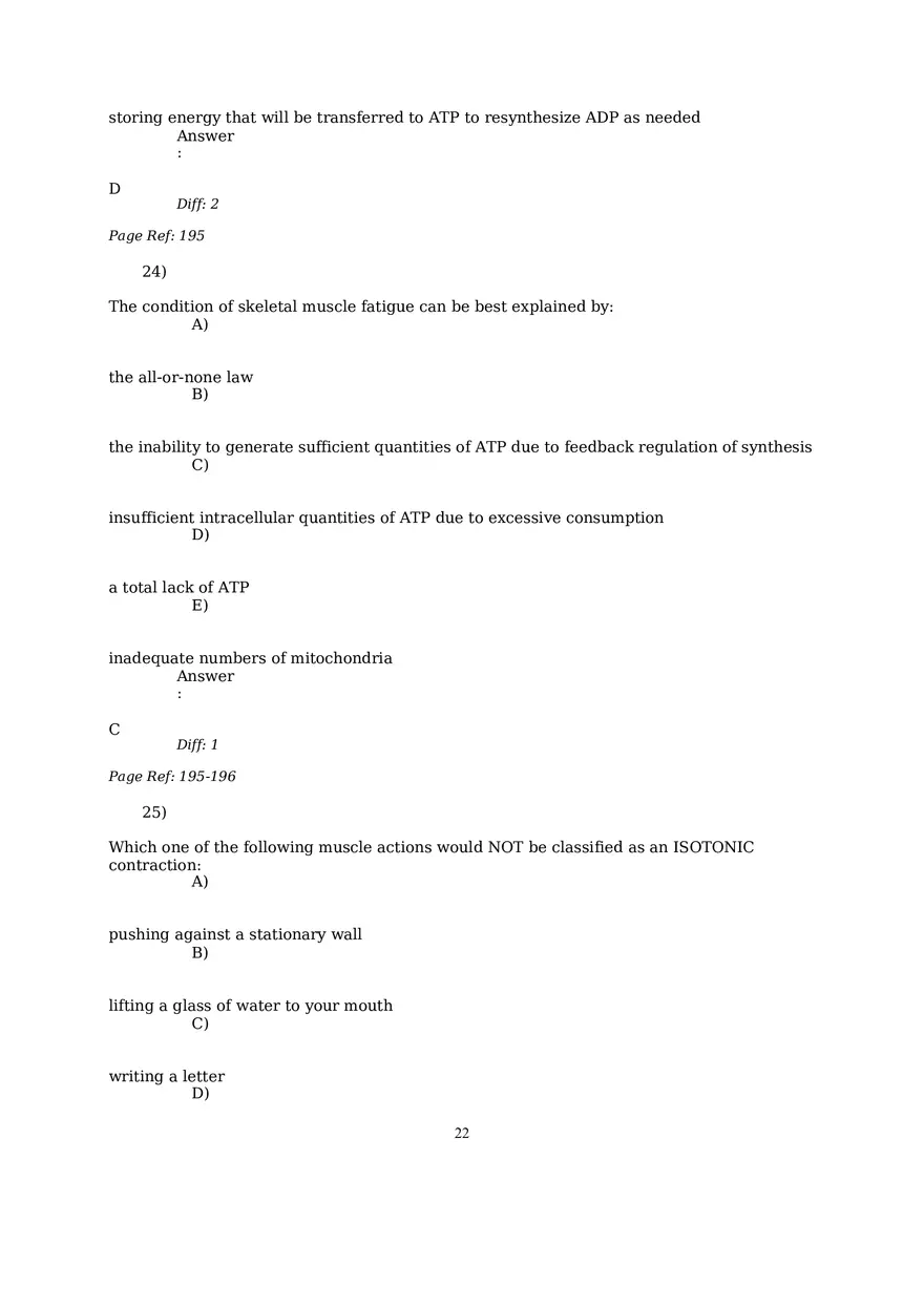 The Muscular System Questions and Answers (22-35) - Page 2