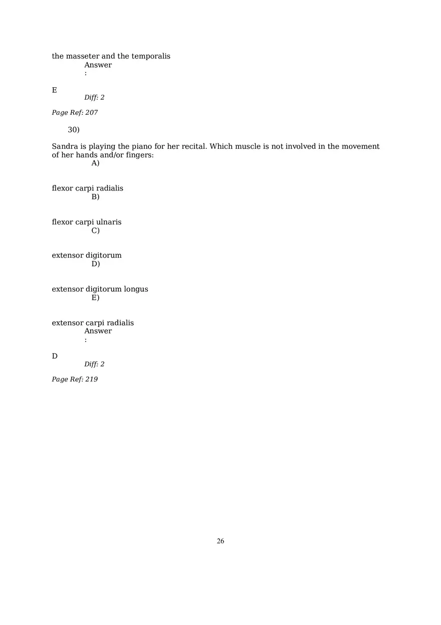 The Muscular System Questions and Answers (22-35) - Page 6