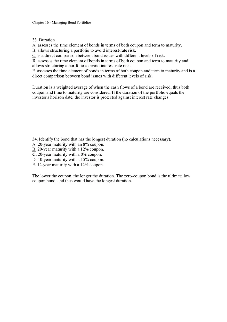 Managing Bond Portfolios Answer Key 2 - Page 7