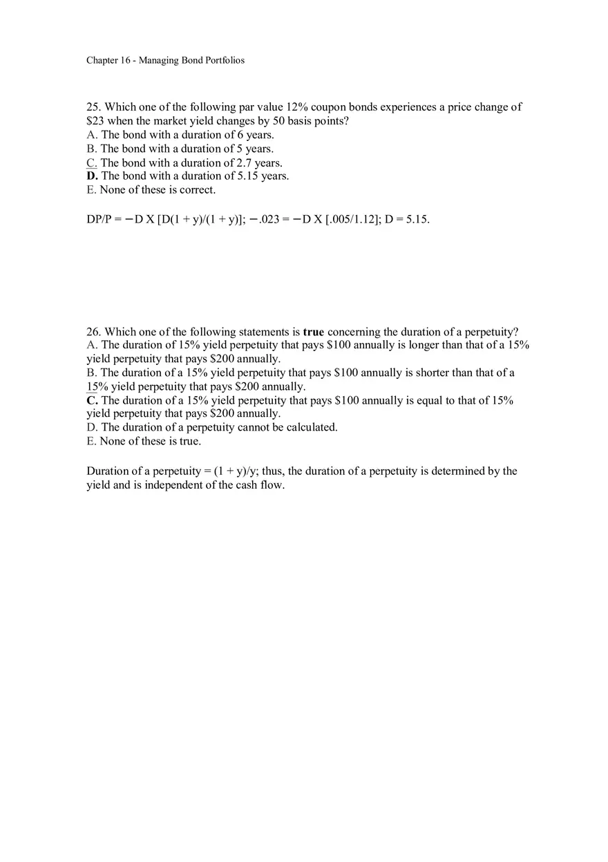 Managing Bond Portfolios Answer Key 2 - Page 3