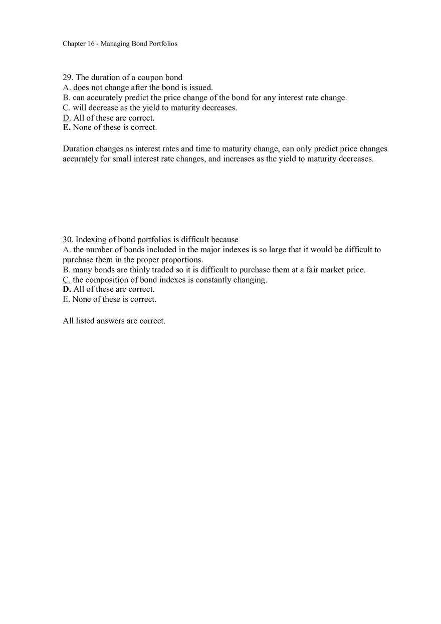 Managing Bond Portfolios Answer Key 2 - Page 5