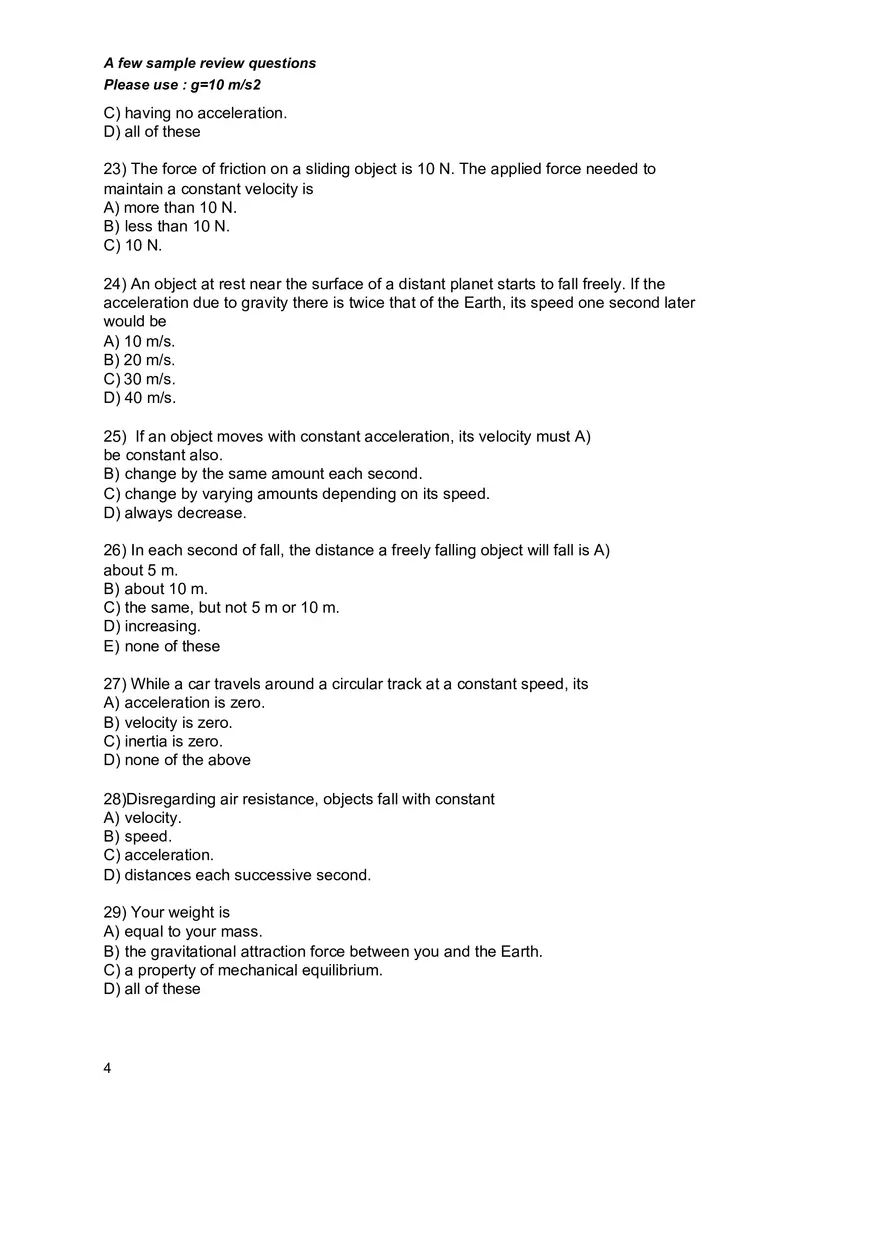 Basic Physics and Scientific Reasoning Quiz Answers - Page 18