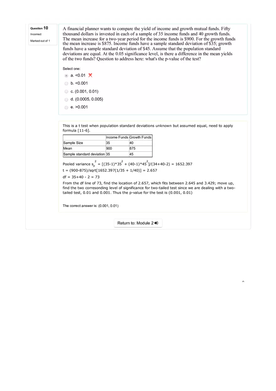 Advanced Business Statistics Assortment of Questions with Answers - Page 9