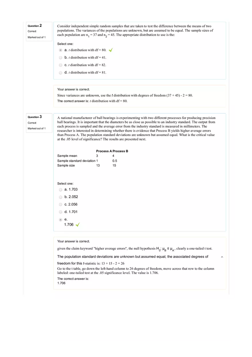 Advanced Business Statistics Assortment of Questions with Answers - Page 2