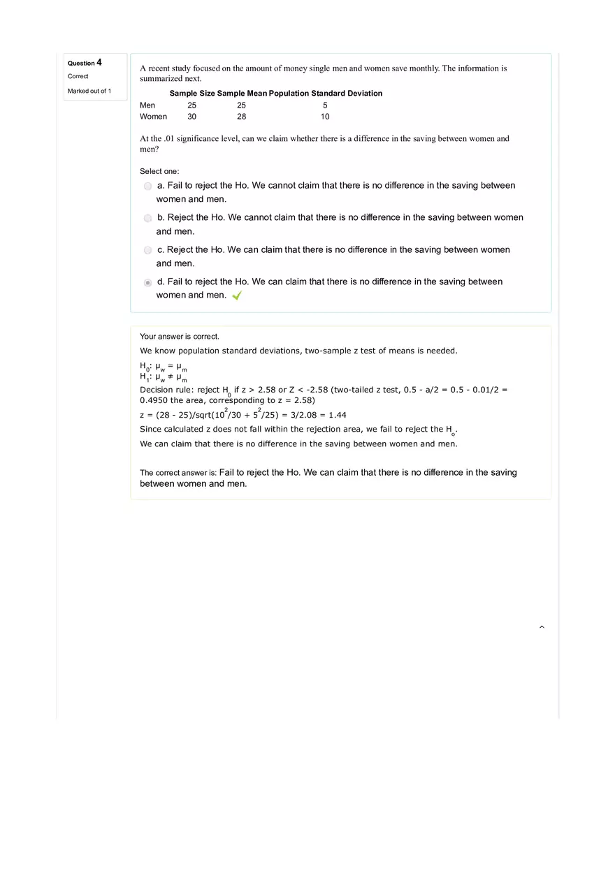 Advanced Business Statistics Assortment of Questions with Answers - Page 3