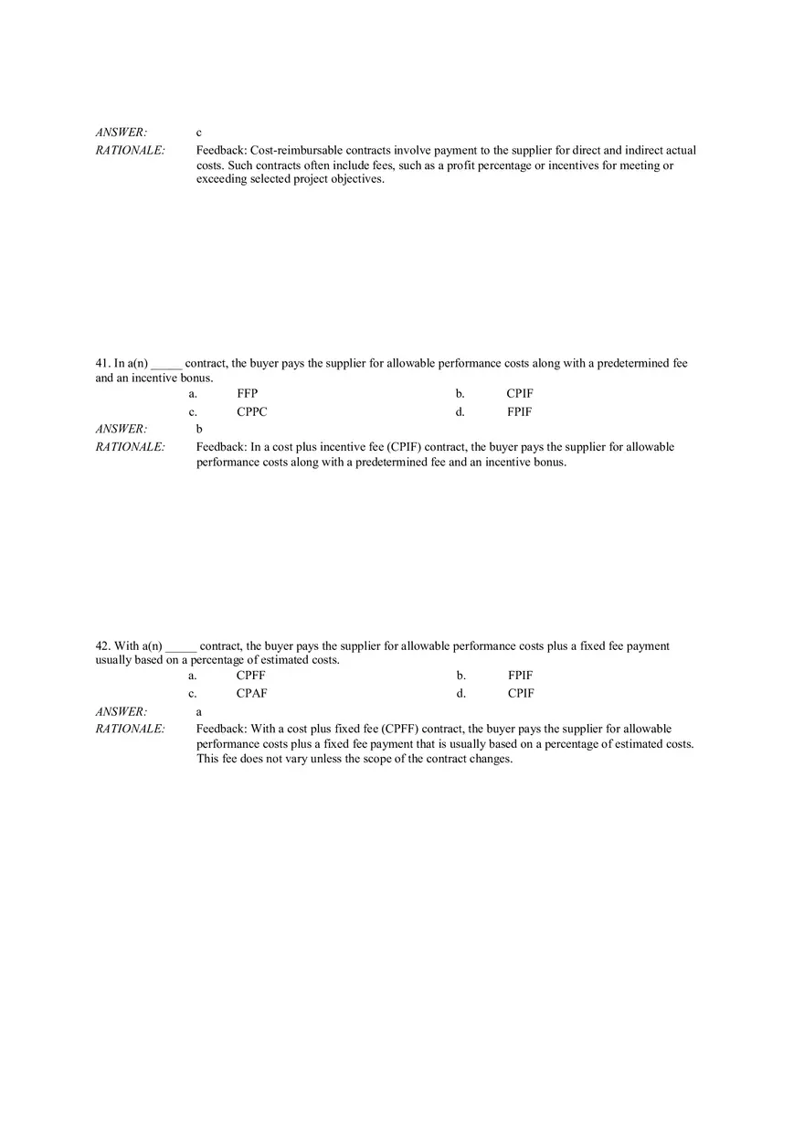 Chapter 12 Project Procurement Management Answer Key (1-42) - Page 8