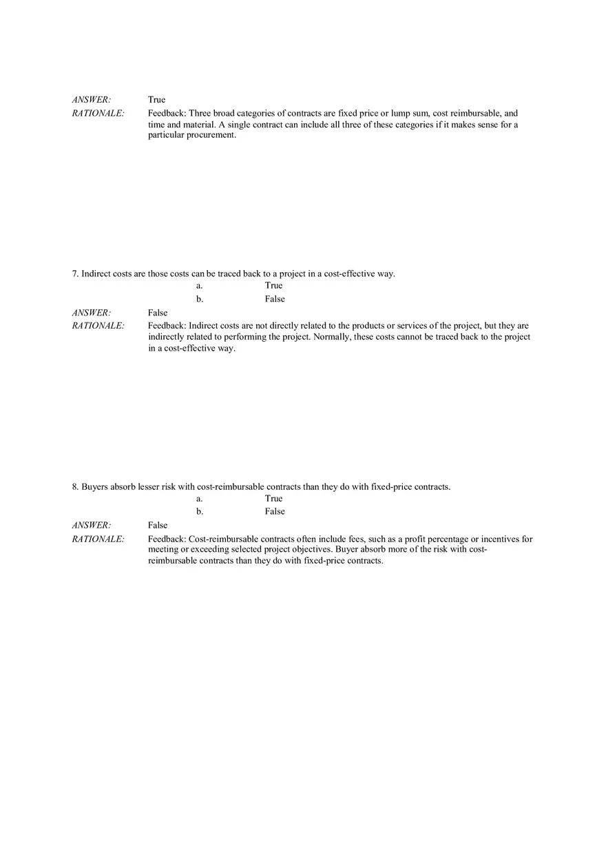 Chapter 12 Project Procurement Management Answer Key (1-42) - Page 9