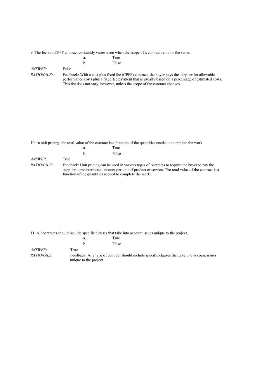 Chapter 12 Project Procurement Management Answer Key (1-42) - Page 10