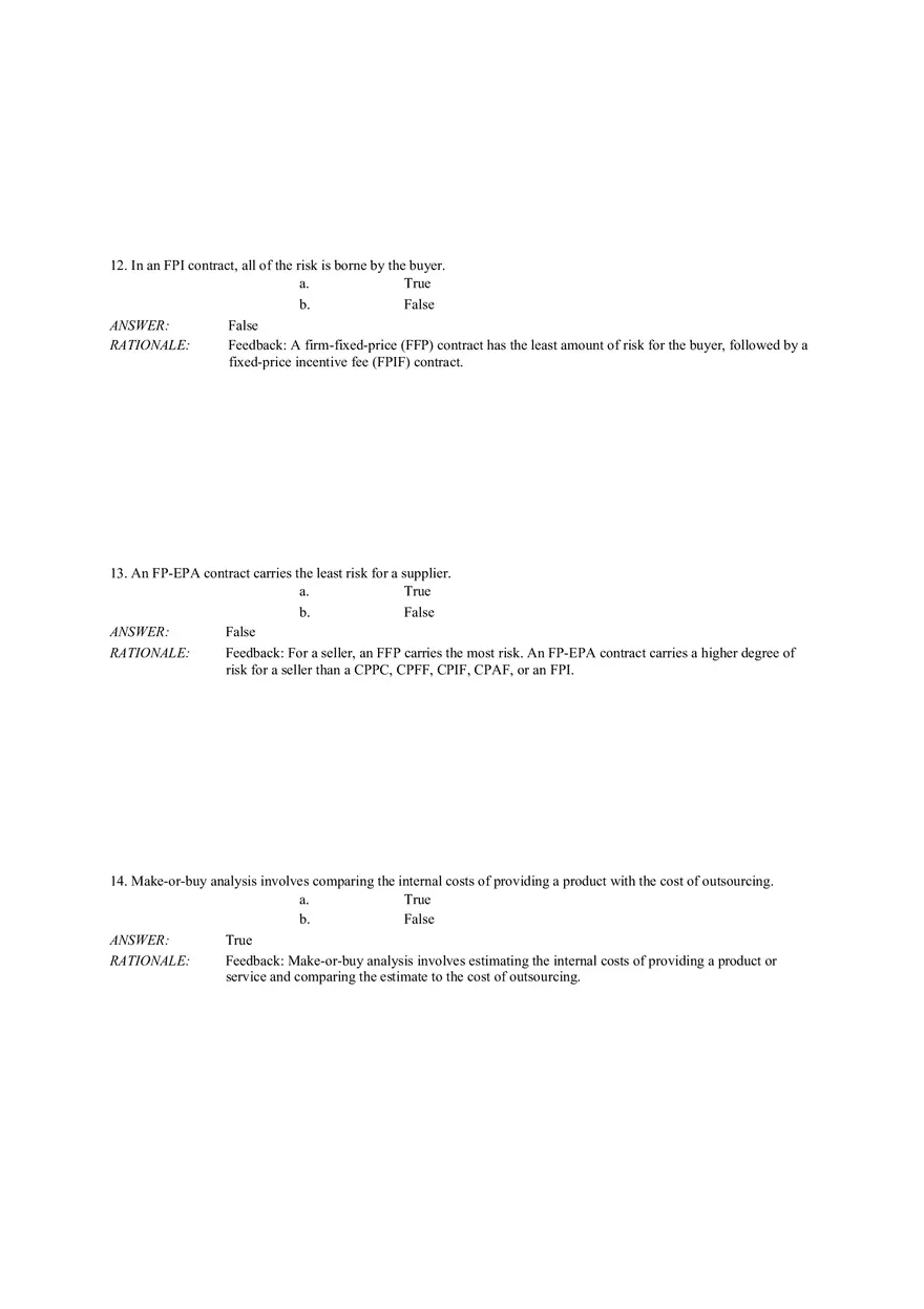 Chapter 12 Project Procurement Management Answer Key (1-42) - Page 11