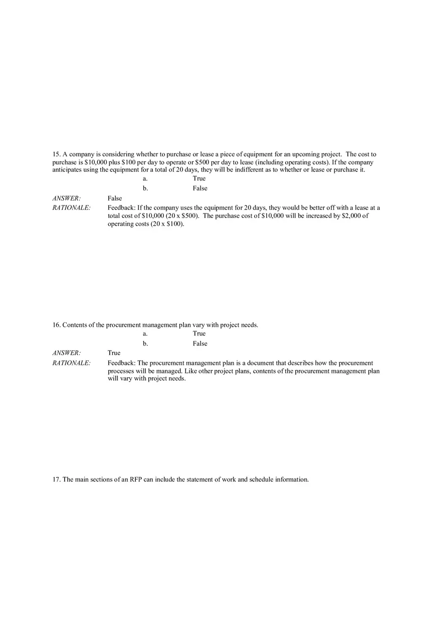 Chapter 12 Project Procurement Management Answer Key (1-42) - Page 12