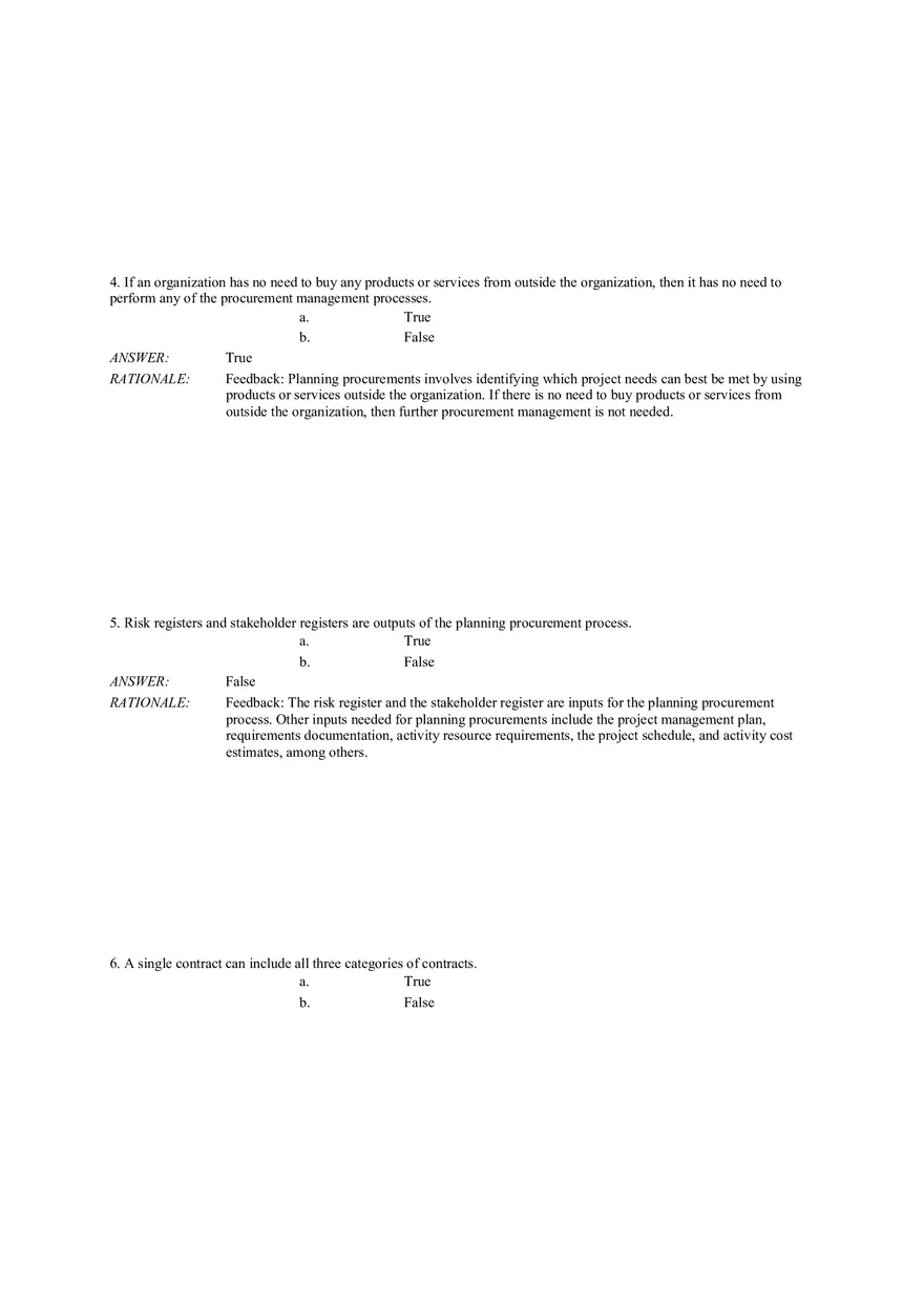 Chapter 12 Project Procurement Management Answer Key (1-42) - Page 2