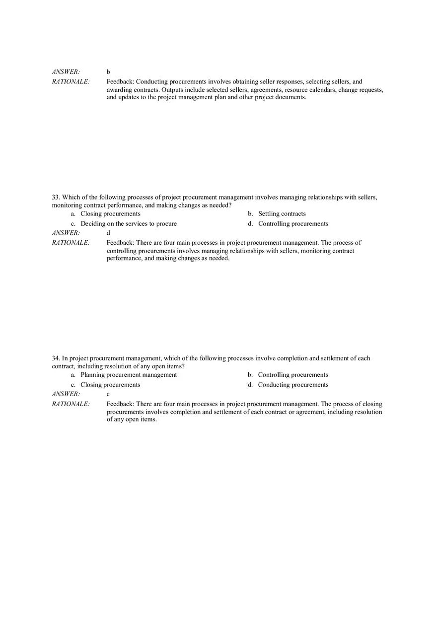 Chapter 12 Project Procurement Management Answer Key (1-42) - Page 5